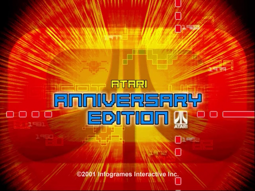 Atari Anniversary Edition title screen for Sega Dreamcast
